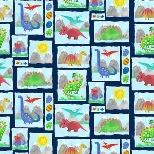 Dinosaur Kingdom Blue Multi - (1)