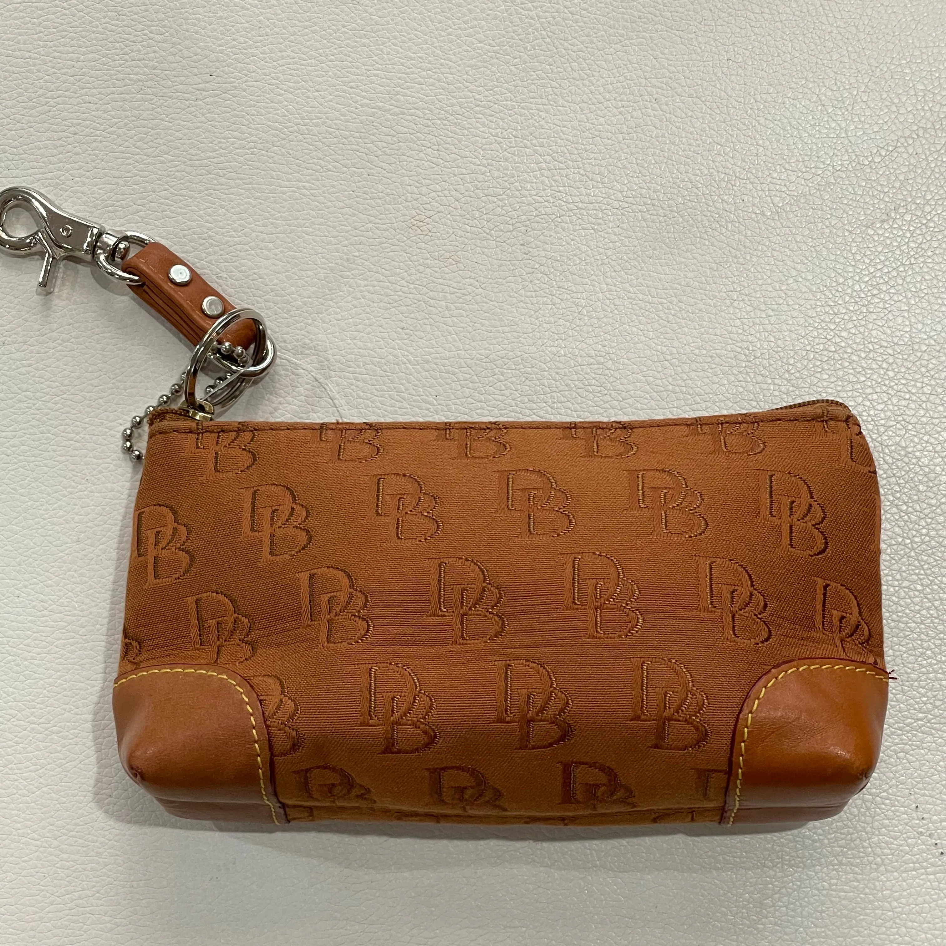DOONEY & BOURKE Tan Logo Patterned Fabric Pouch