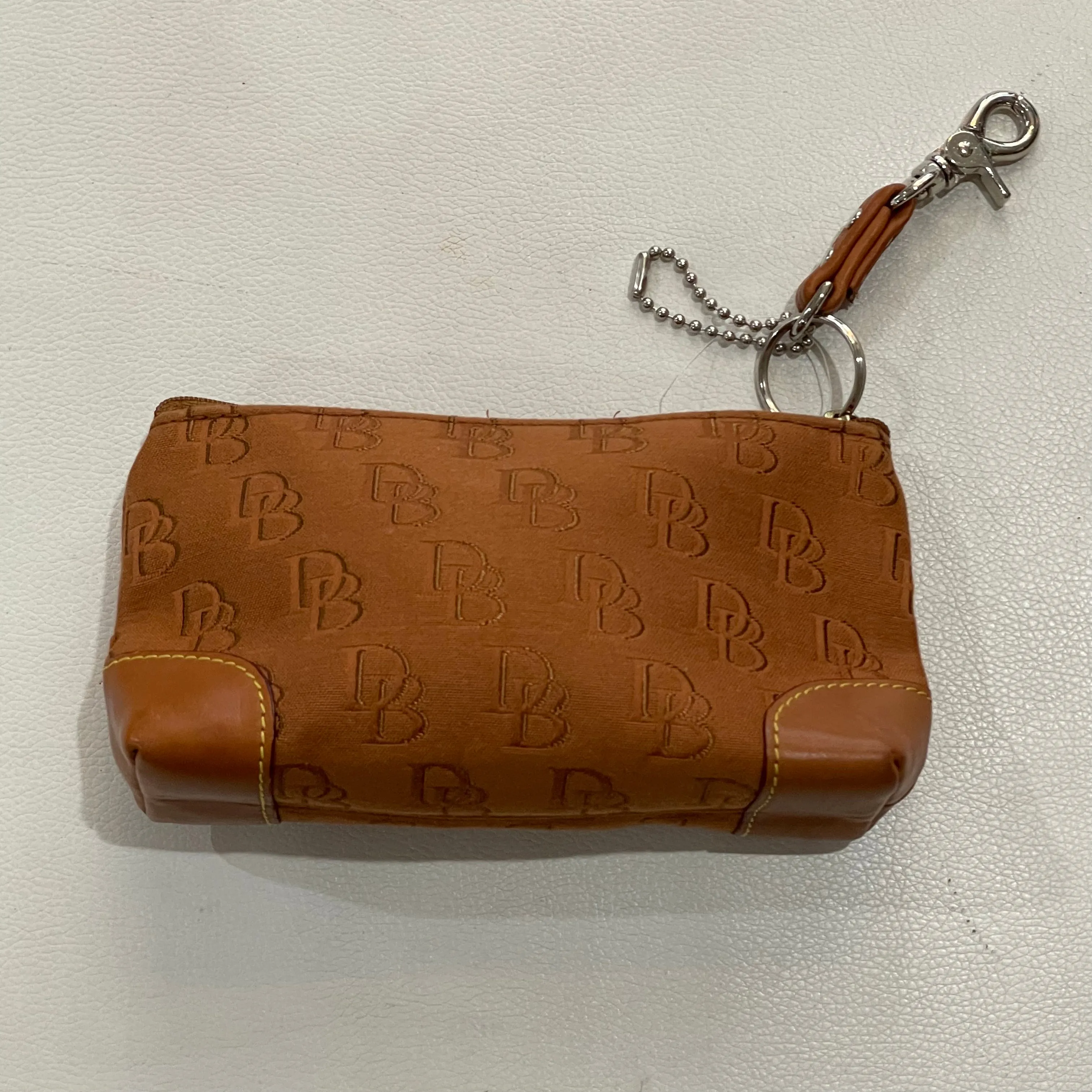 DOONEY & BOURKE Tan Logo Patterned Fabric Pouch