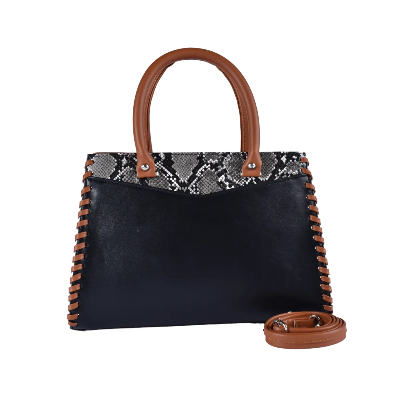 Embossed Leather Handbag