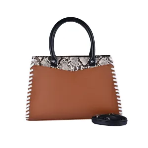 Embossed Leather Handbag