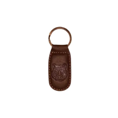 Embossed Leather Keychain