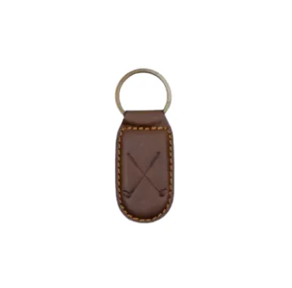 Embossed Leather Keychain