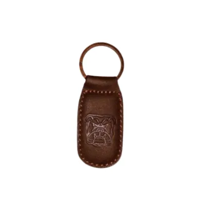 Embossed Leather Keychain
