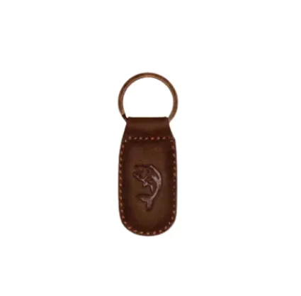 Embossed Leather Keychain