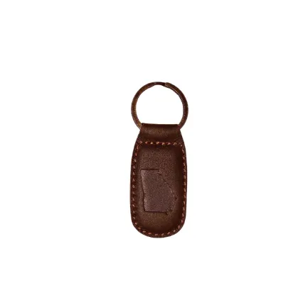 Embossed Leather Keychain