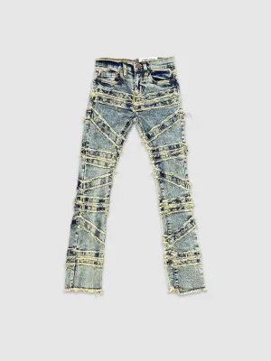 EVO-330216K-Kid's Stacked Crossover Denim Jeans