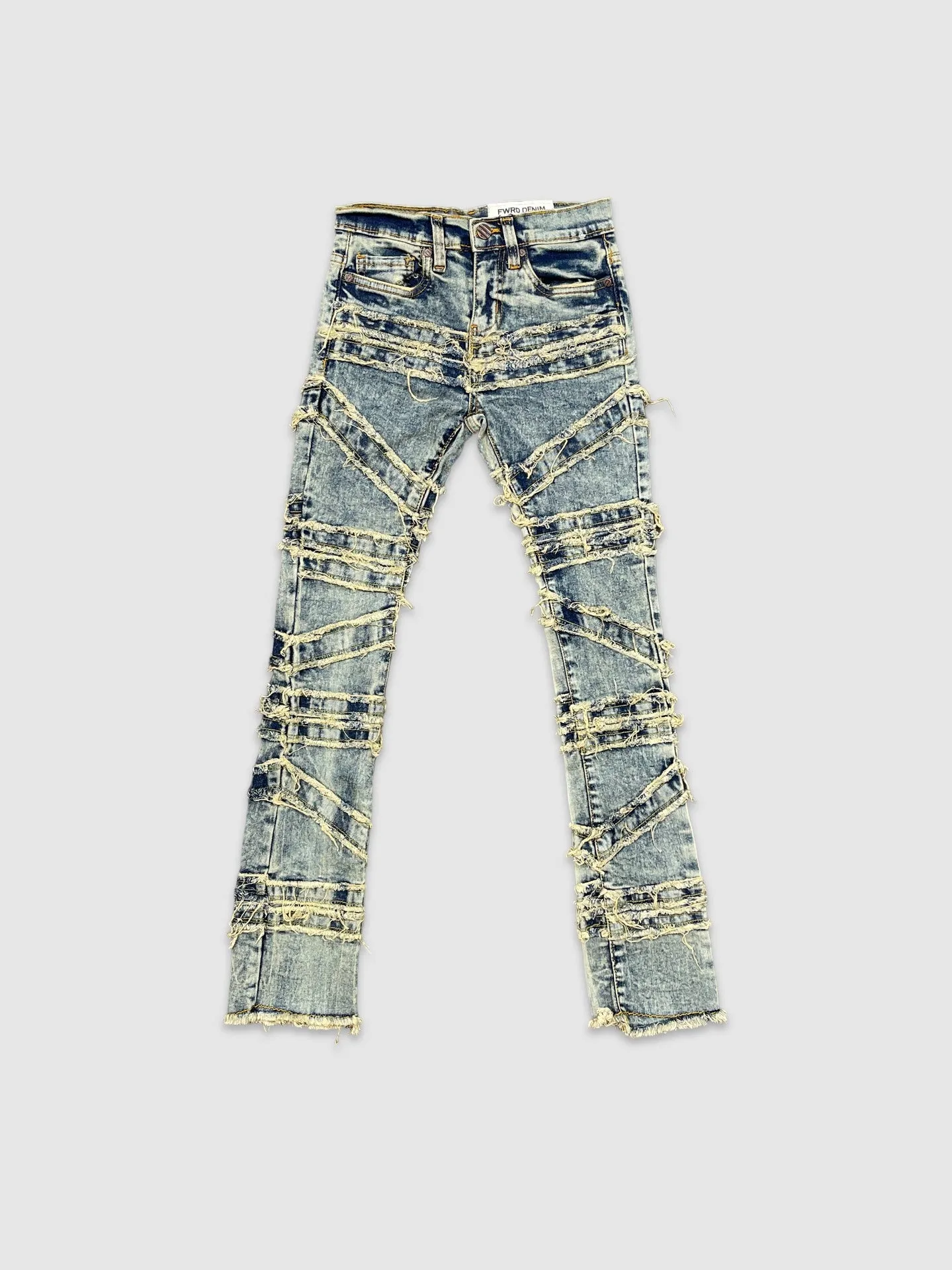 EVO-330216K-Kid's Stacked Crossover Denim Jeans