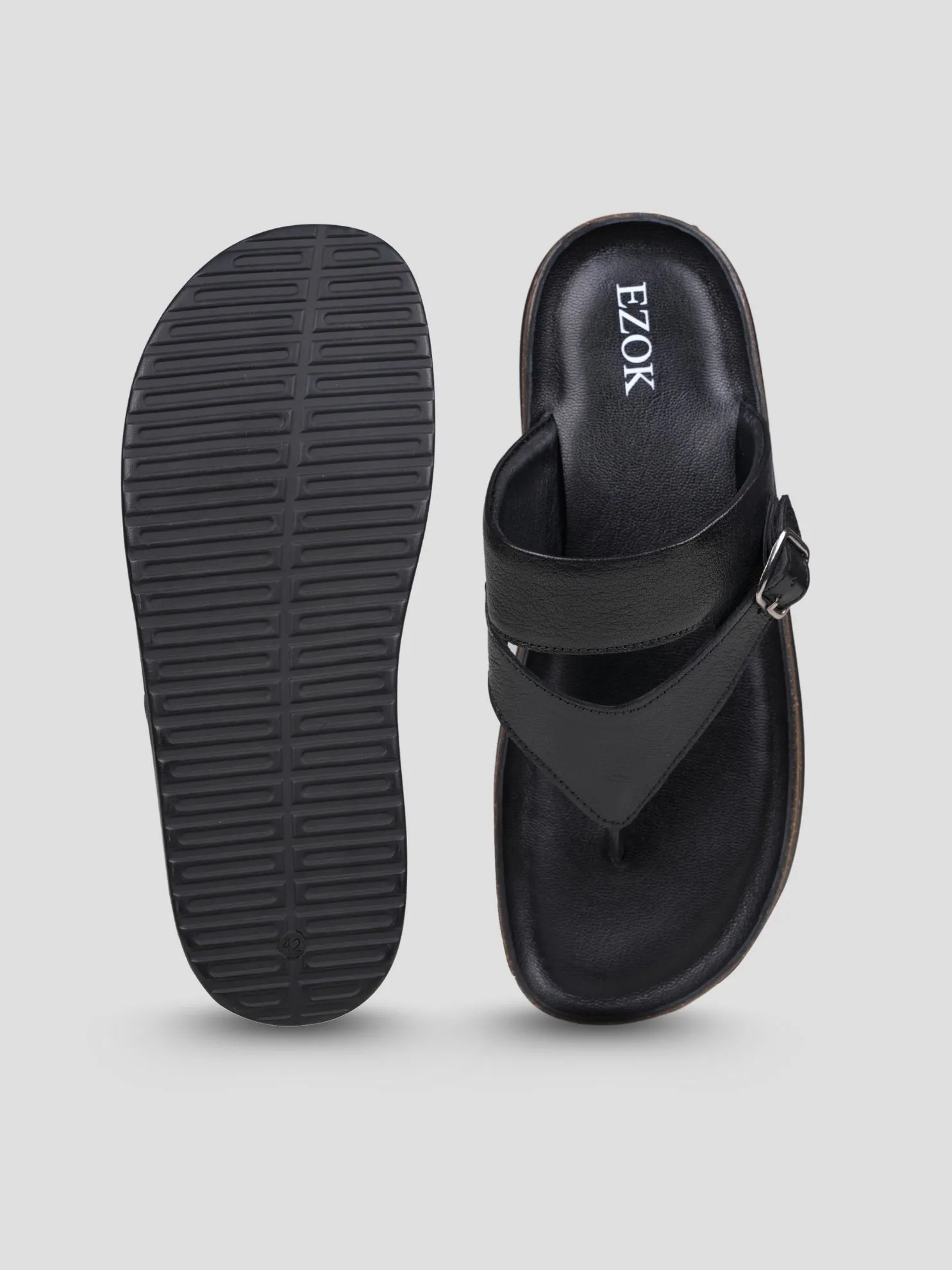 Ezok Men's Genuine Leather Sandals Comfortable, Stylish, and Durable Footwear for Summer