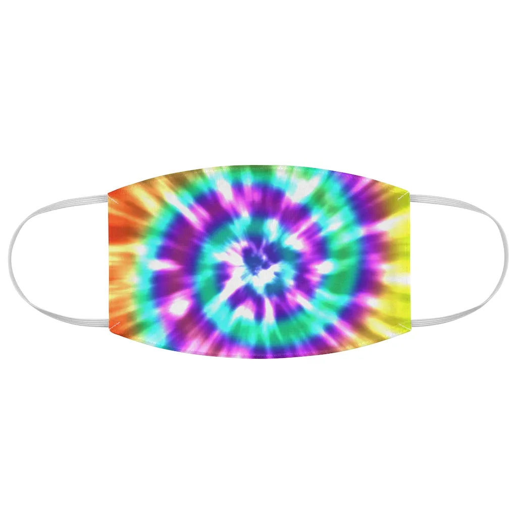 Fabric Face Mask Tie Dye Bright Colored Rainbow Printed Cloth