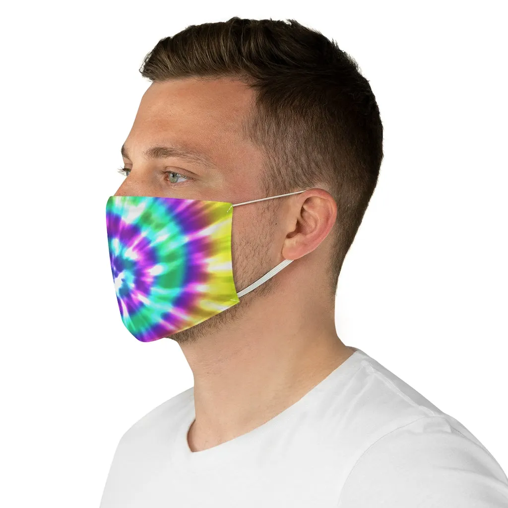 Fabric Face Mask Tie Dye Bright Colored Rainbow Printed Cloth