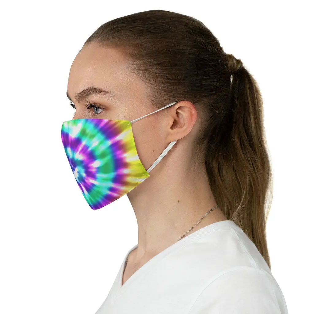 Fabric Face Mask Tie Dye Bright Colored Rainbow Printed Cloth