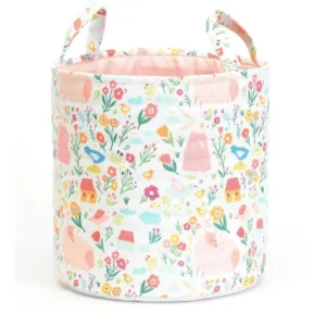 Fabric Toy Storage Bin - Round