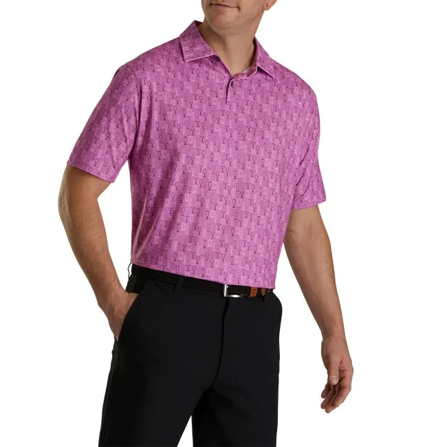 FootJoy Men's Lisle Glass Print Self Collar