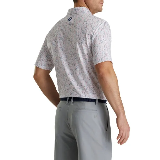 FootJoy Men's Lisle Glass Print Self Collar