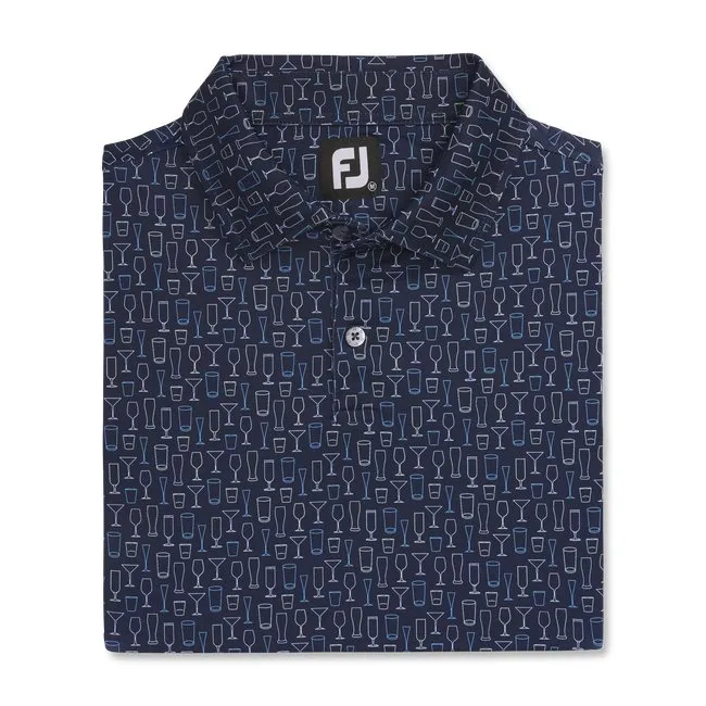 FootJoy Men's Lisle Glass Print Self Collar