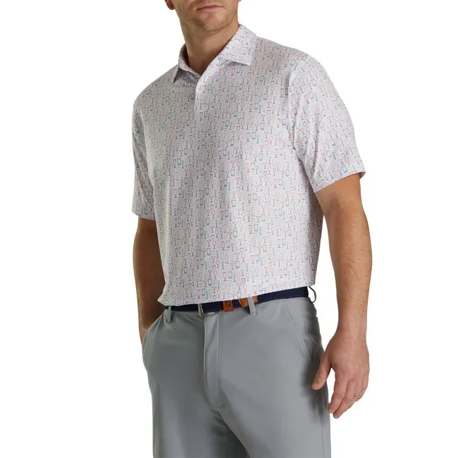 FootJoy Men's Lisle Glass Print Self Collar