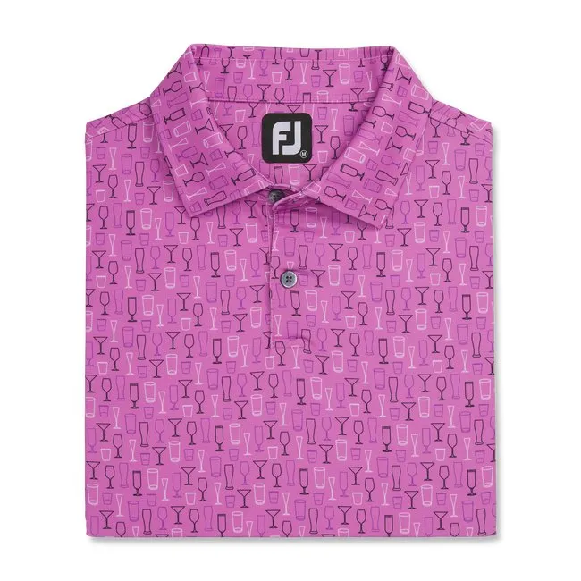 FootJoy Men's Lisle Glass Print Self Collar