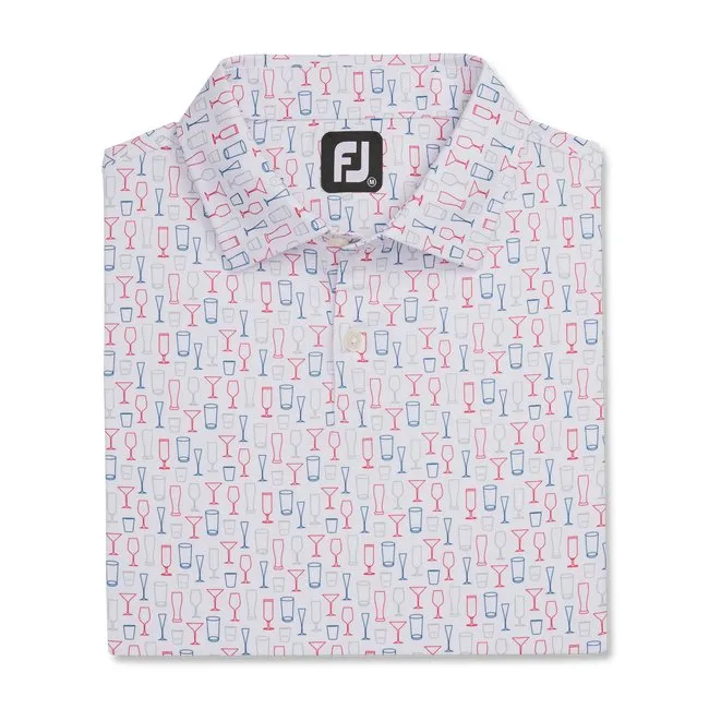 FootJoy Men's Lisle Glass Print Self Collar