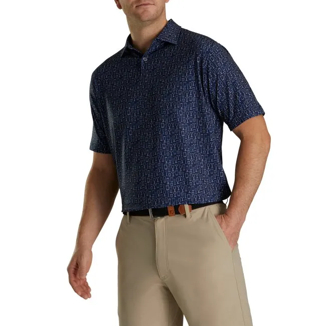 FootJoy Men's Lisle Glass Print Self Collar