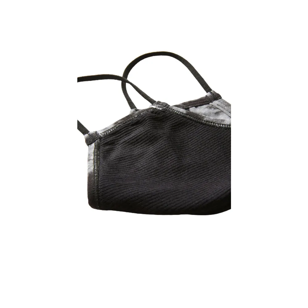 Fox - Tie Dye - Face Mask - Black/Grey