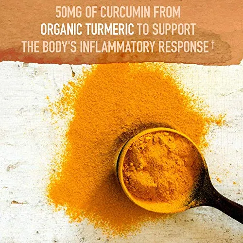Garden of Life mykind Organics Cúrcuma Boost Respuesta inflamatoria 4.76 oz (135g) Polvo - 500mg de Curcumina (95% Curcuminoides) y Probióticos, Orgánicos sin OMG veganos y sin gluten Suplementos de hierbas