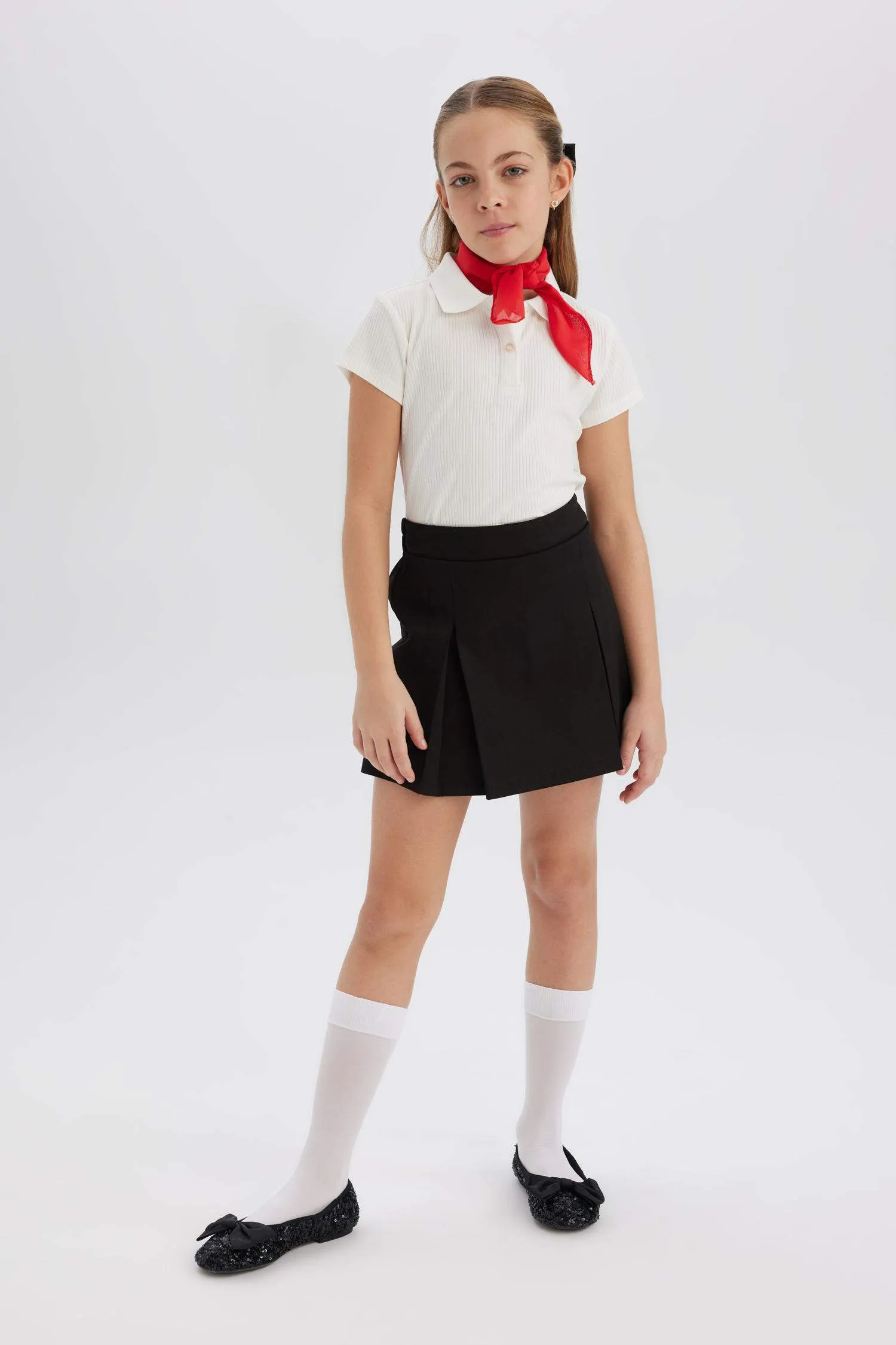 Girl Basic Gabardine Skort