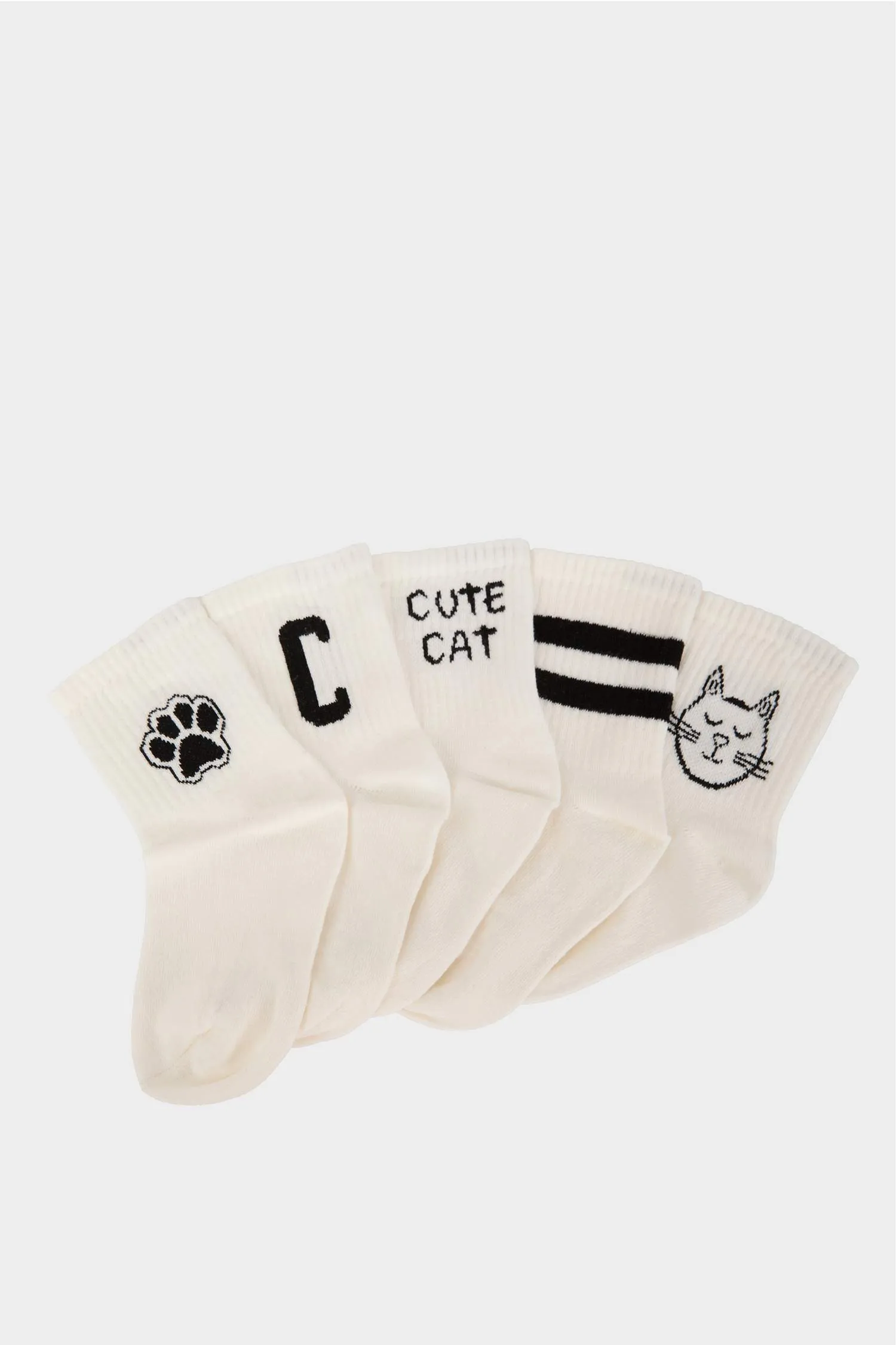 Girl Boy Comfortable Tired 5 Pcs Cotton Long Socks