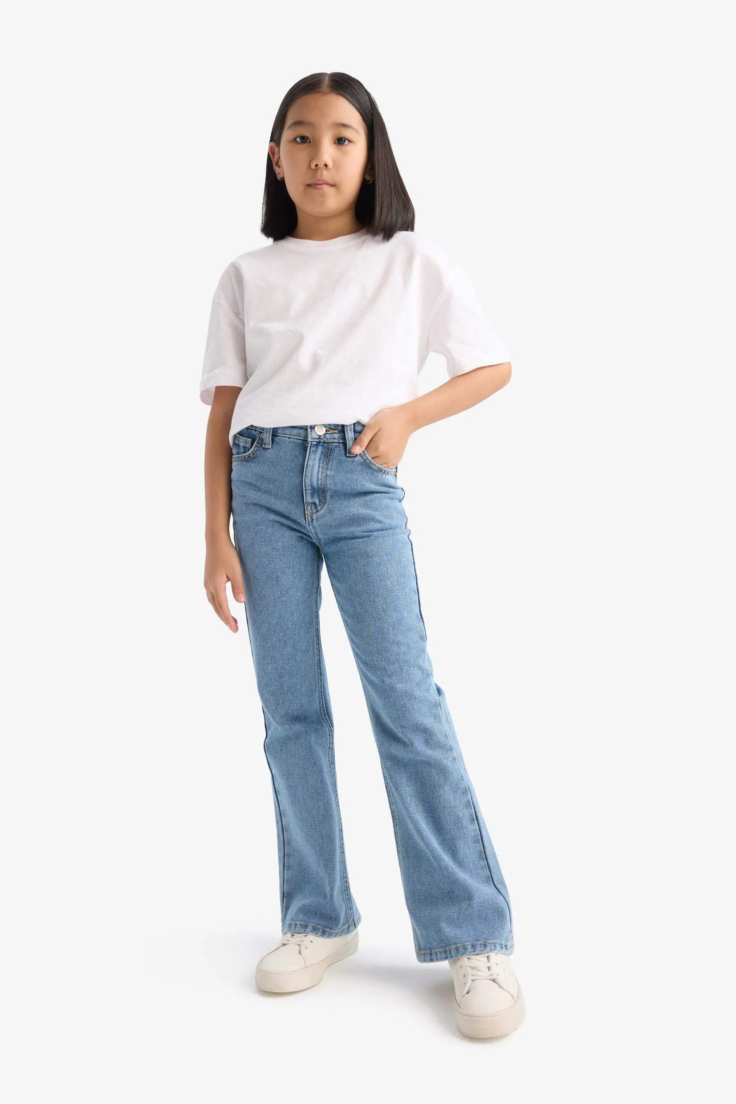 Girl Boy Flare Fit Spanish Leg Jean Pants