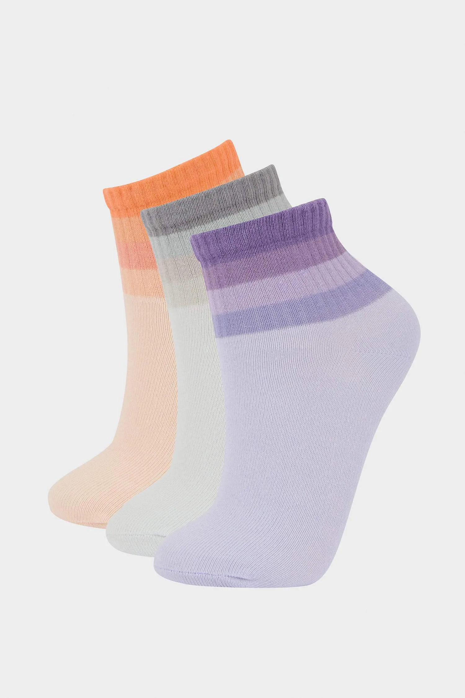 Girl Child 3 Pcs Cotton Long Socks with Comfortable Rubber