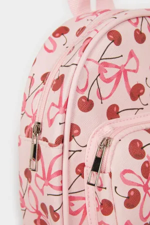 Girl Children Printed Backpack