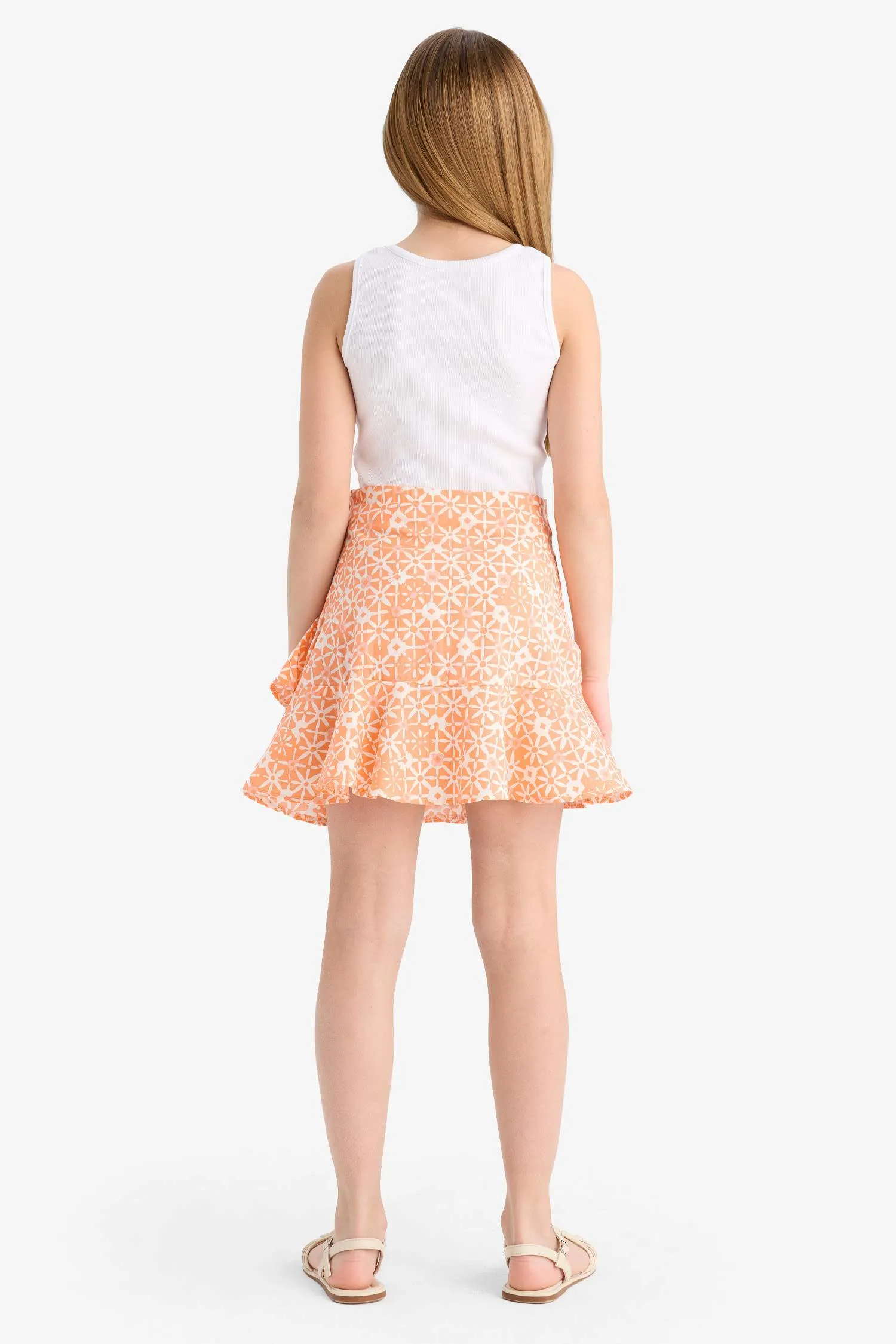 Girl Cotton Regular Fit Skirt