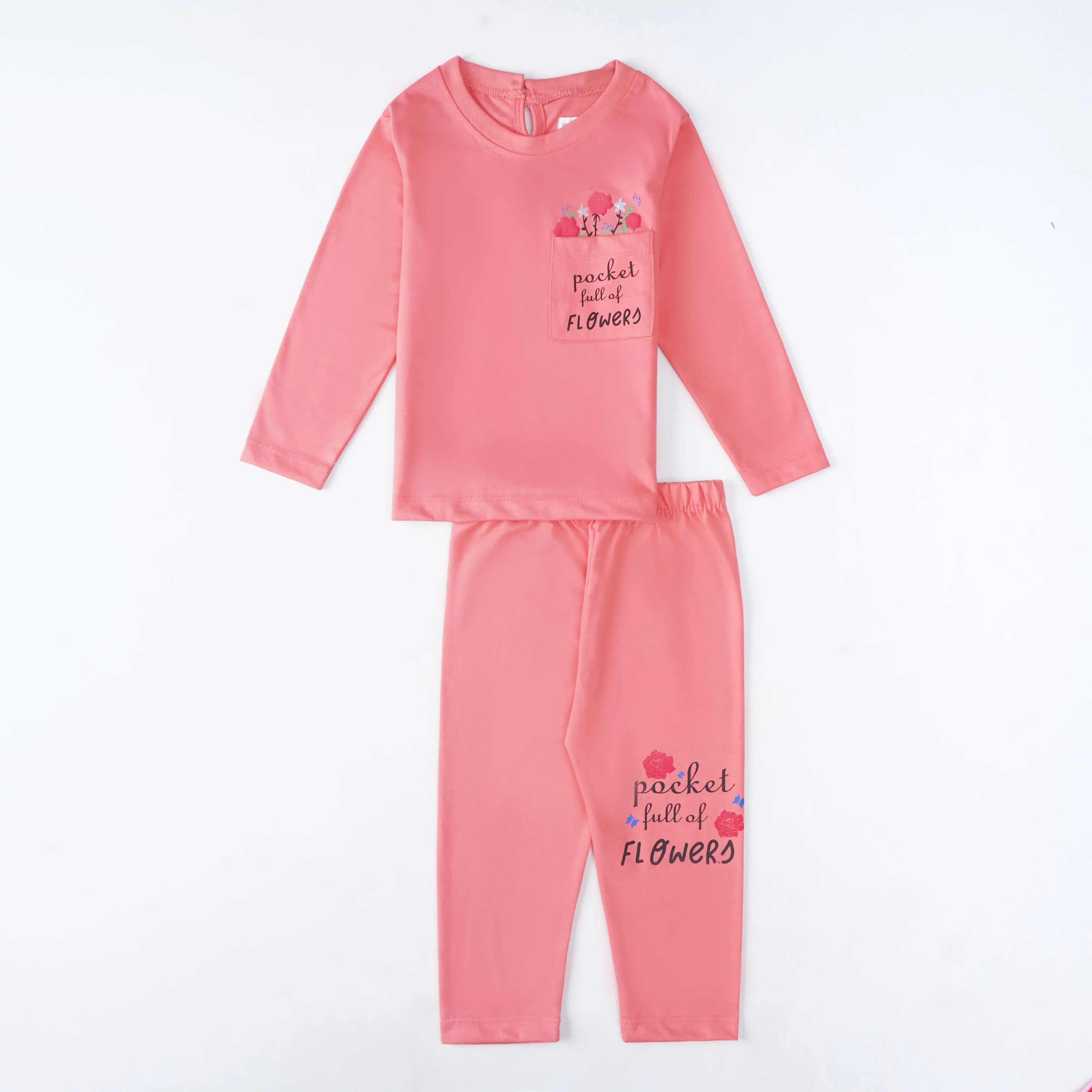 Girls Printed Full Sleeve Suit