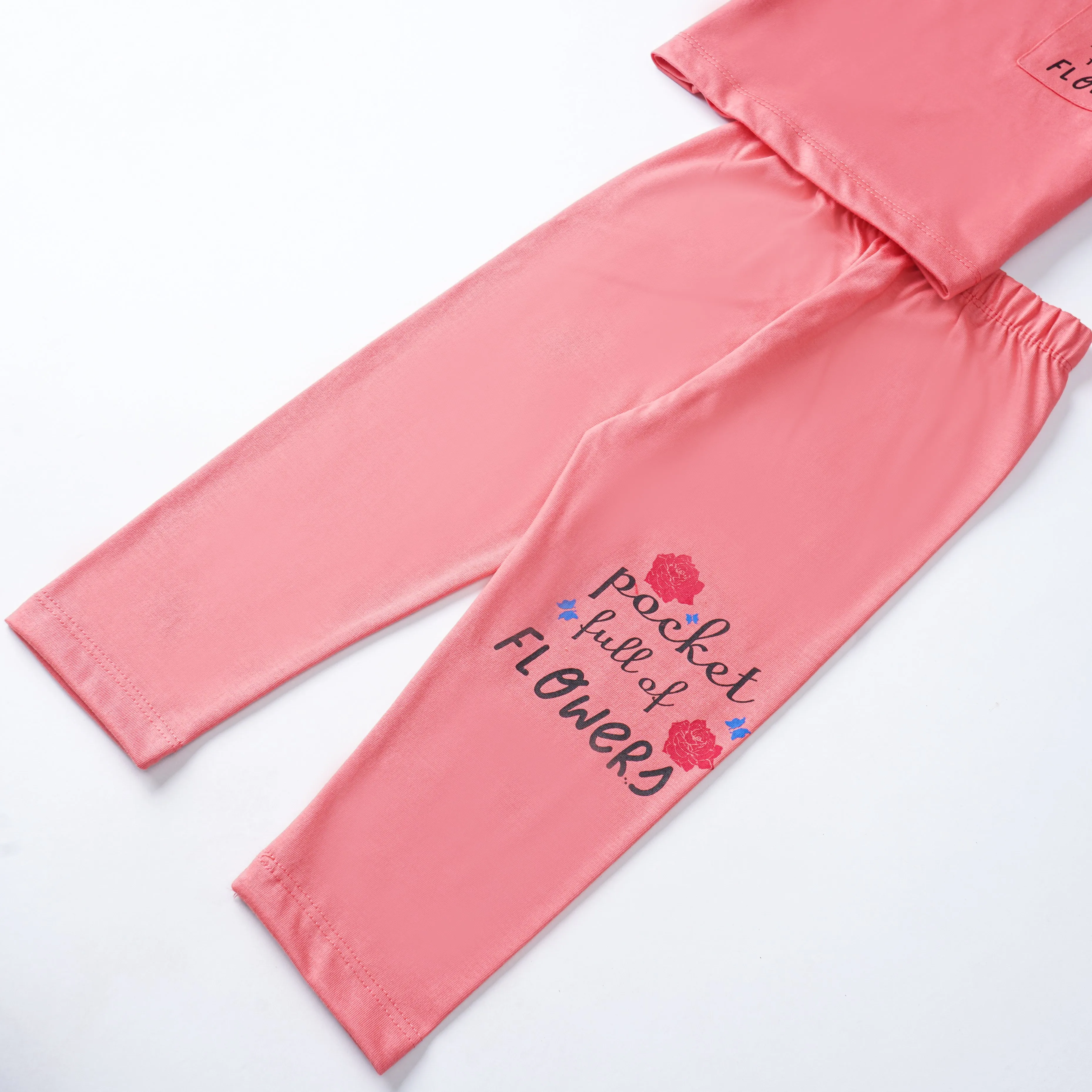 Girls Printed Full Sleeve Suit