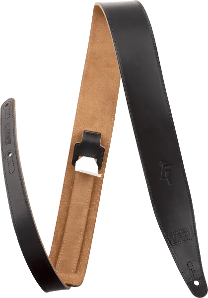 Gretsch® G Arrow Leather Strap, Black, 3"