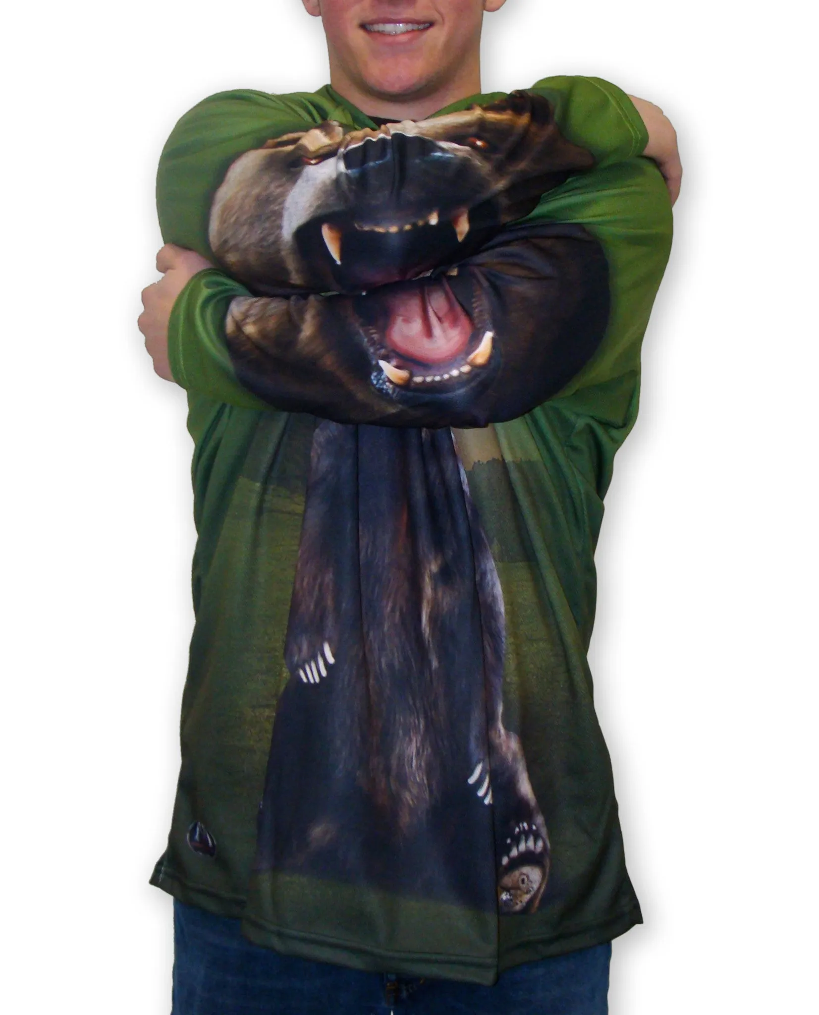 GRIZZLY BEAR Hoodie Chomp Shirt by MOUTHMAN®