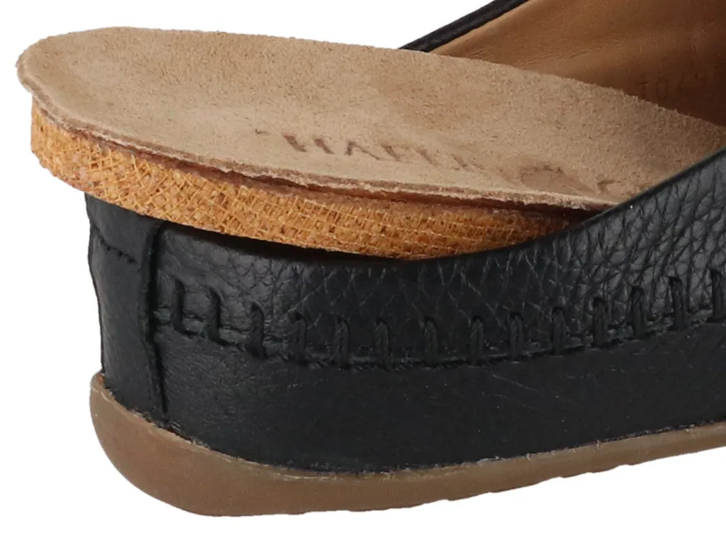 HAFLINGER Women Men leather Slippers 'Everest Softi', black