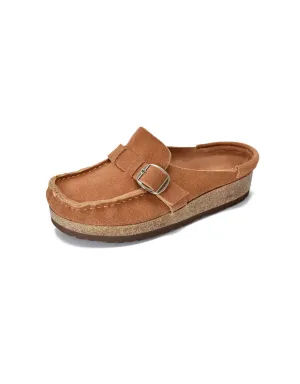 Handmade Real Leather Suede Clogs Slippers
