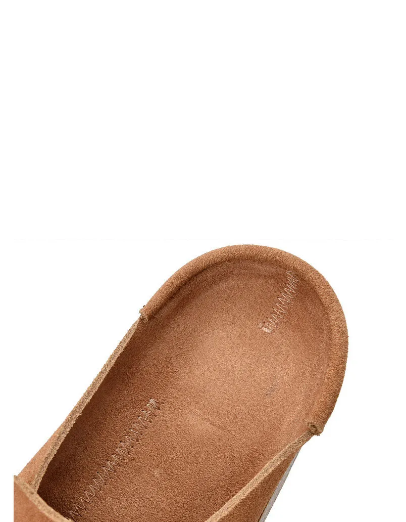 Handmade Real Leather Suede Clogs Slippers