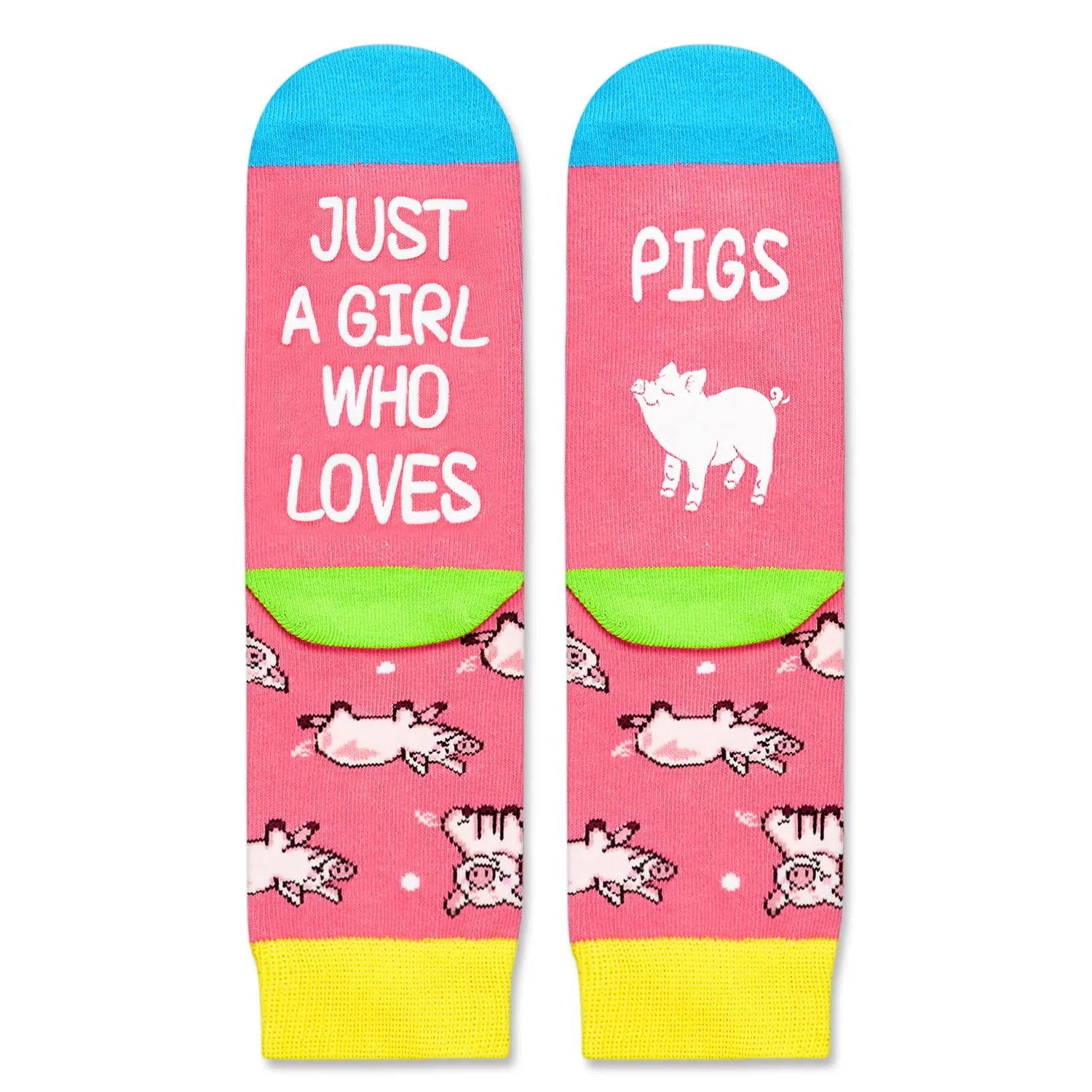 HAPPYPOP Cute Pig Gifts for Girls - Novelty Pig Socks Kids Pink Piggy Socks Pig Stuff for Pig Lovers