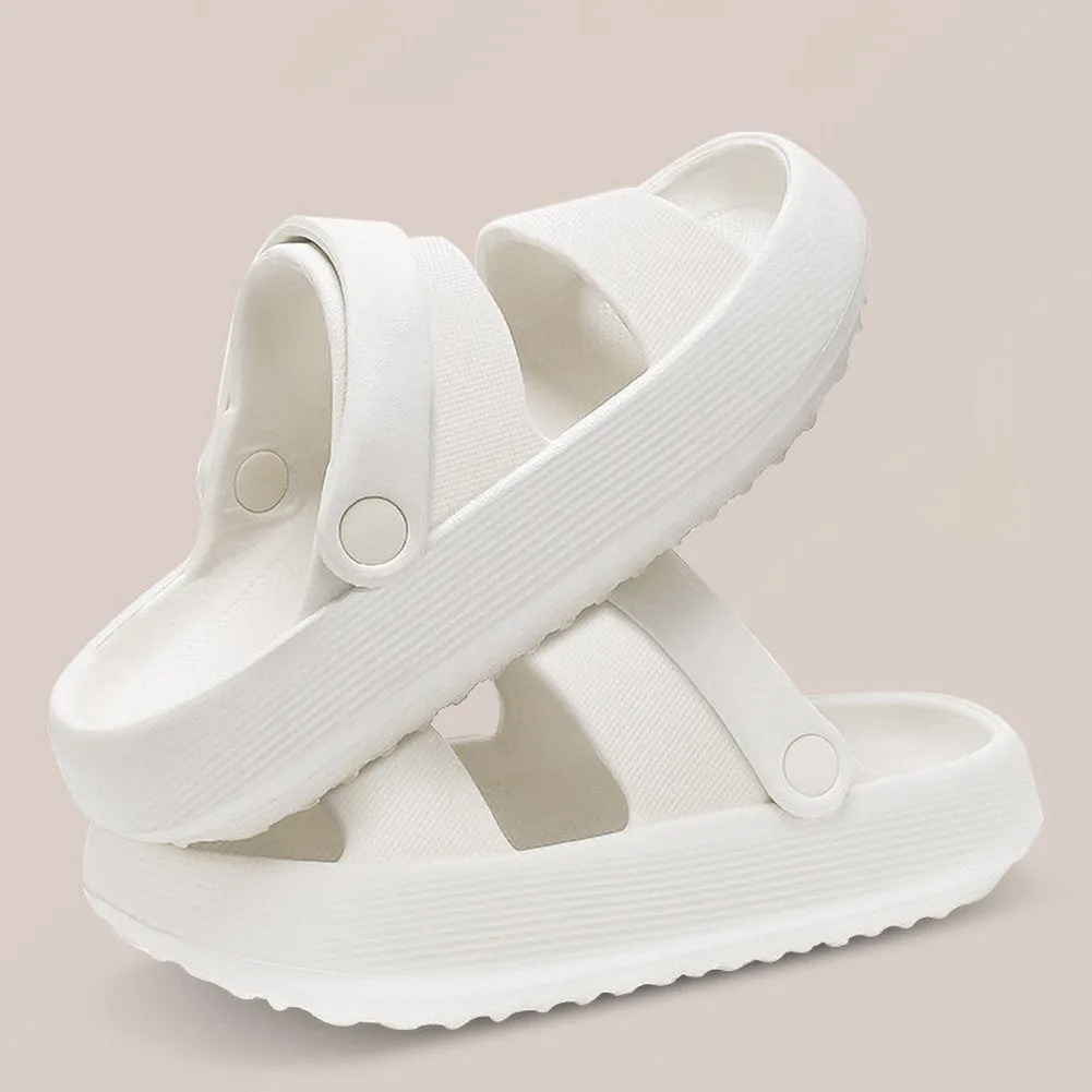 Harenc Slides for Women Men Double Thick Sole Pillow Slippers Bathroom Sandals