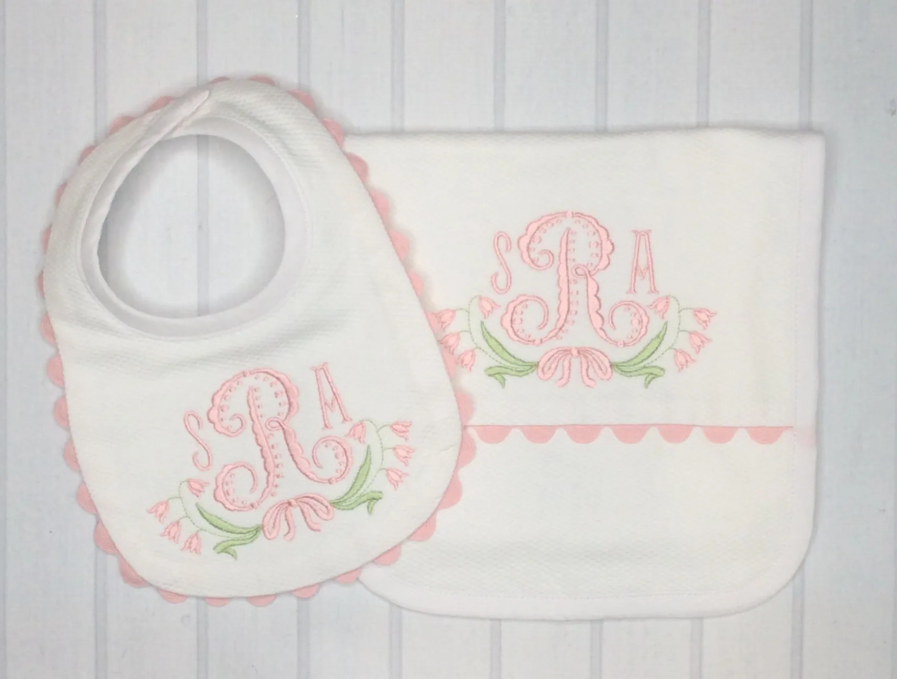 Heirloom Bib and Burp Set