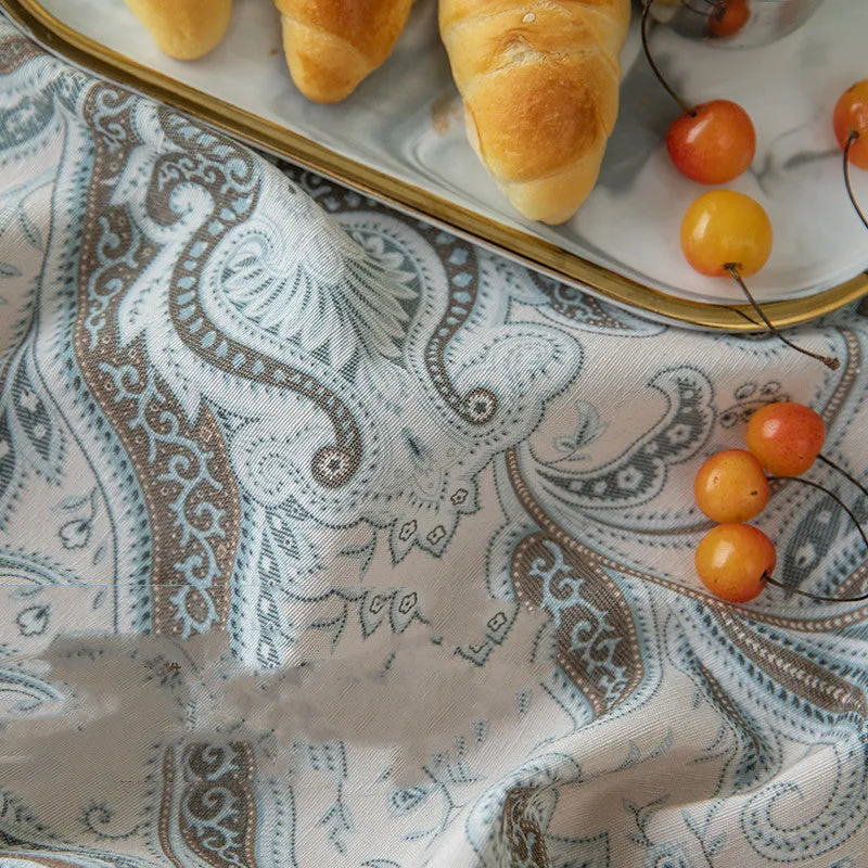 Home Fashion Cotton Vintage Fabric Dining Table Cloth