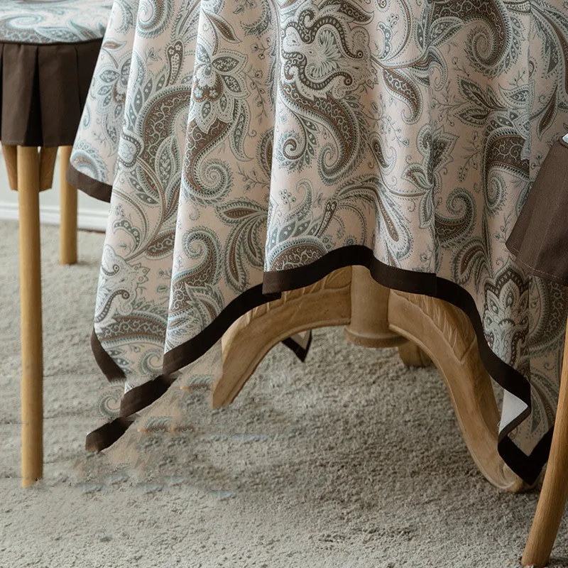 Home Fashion Cotton Vintage Fabric Dining Table Cloth