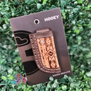 HOOEY  "MONTERREY" CLASSIC HOOEY KNIFE SHEATH TAN/BROWN W/AZTEC PRINT