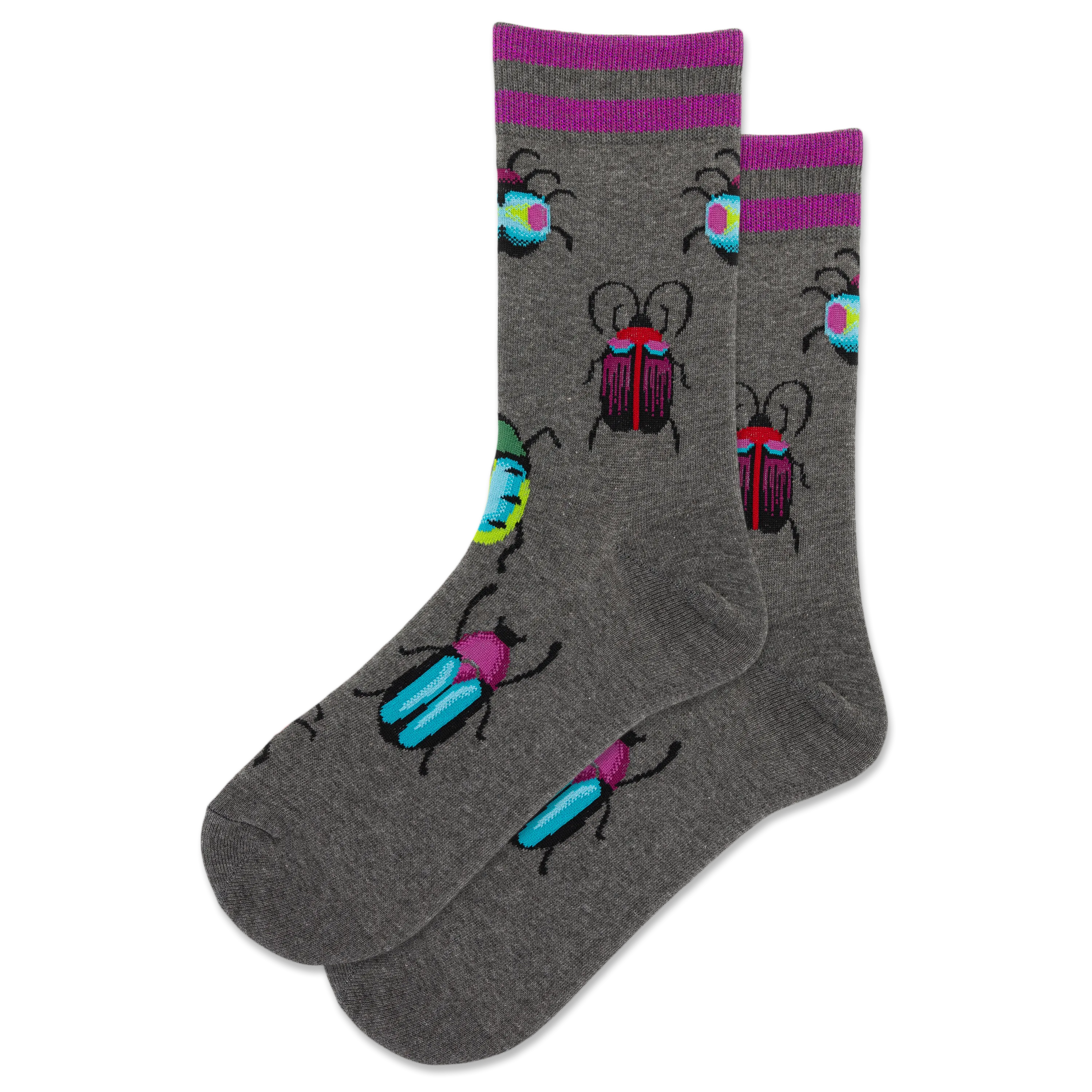 HOTSOX Women's Metallic Bugs Crew Sock