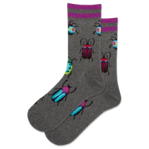 HOTSOX Women's Metallic Bugs Crew Sock