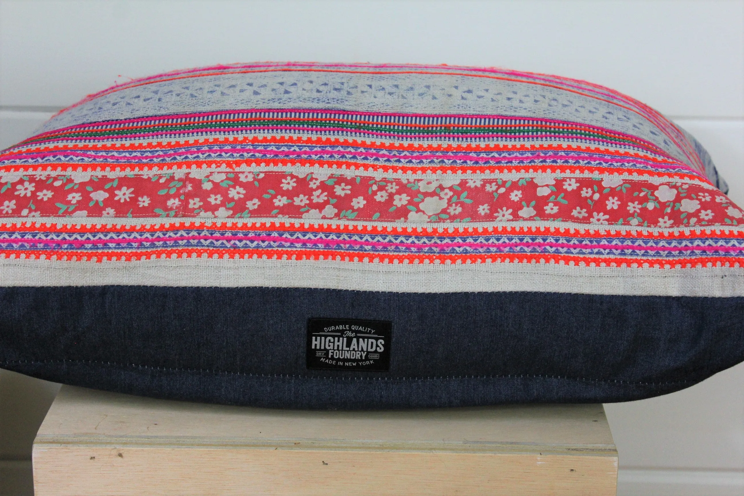 Indigo Ikat Lounge Pillow