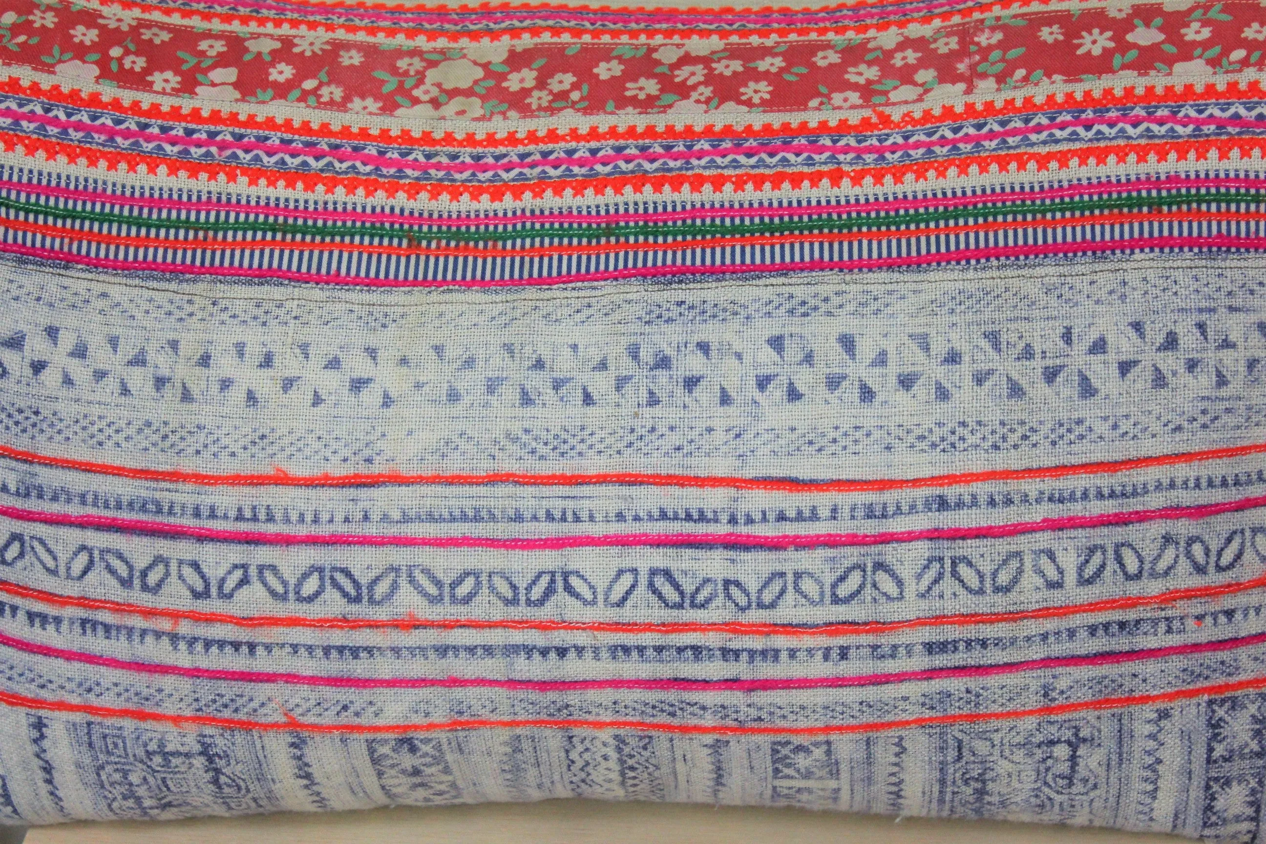 Indigo Ikat Lounge Pillow