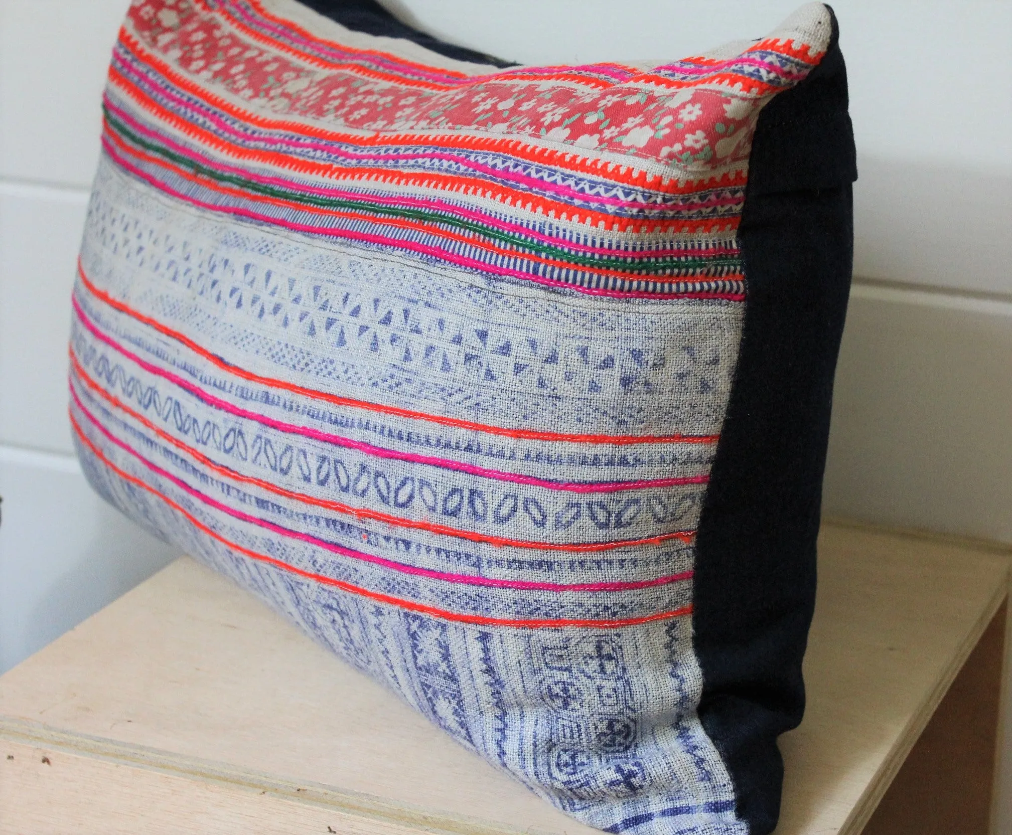Indigo Ikat Lounge Pillow